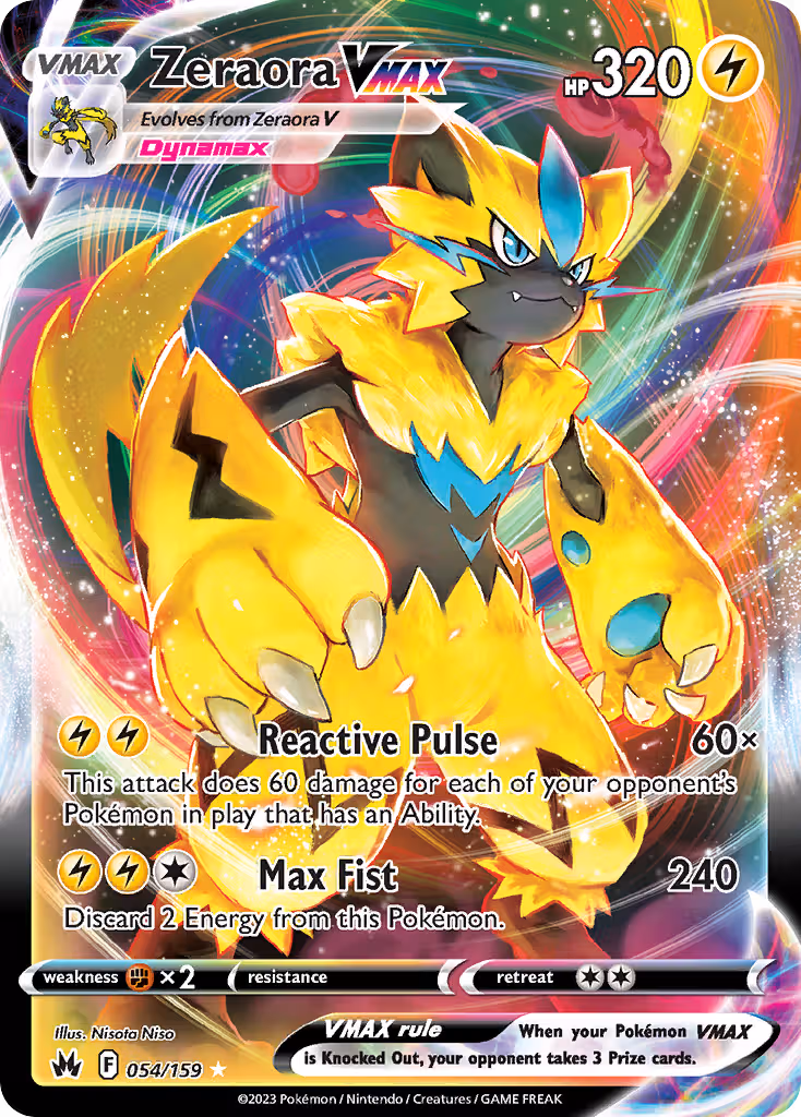 Zeraora VMAX 54/159 Pokemon card