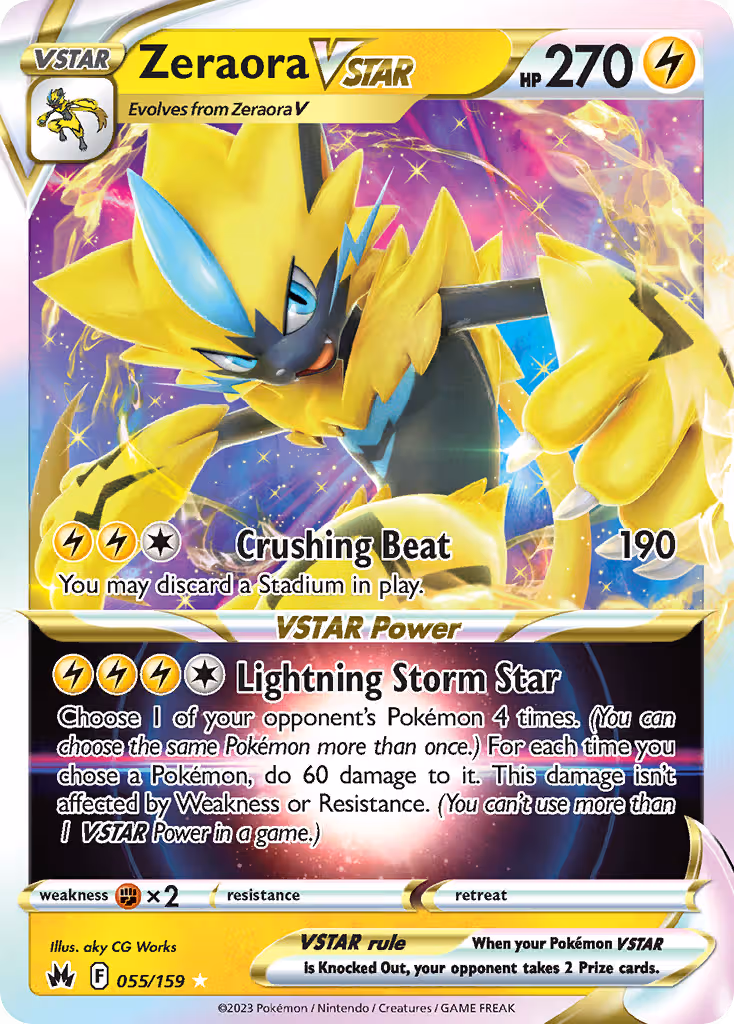 Zeraora VSTAR 55/159 Pokemon card