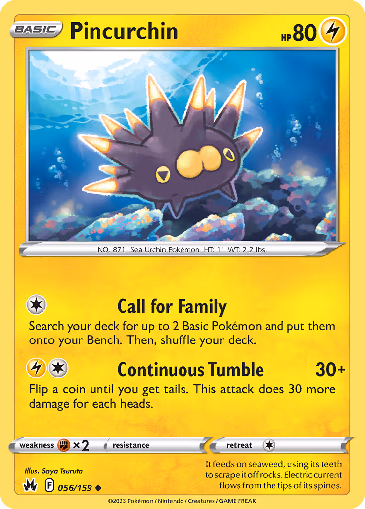 Pincurchin 56/159 Pokemon card