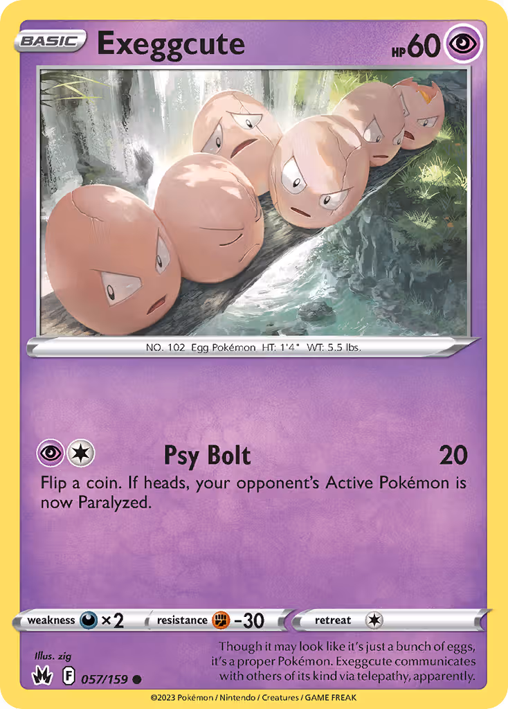 Exeggcute 57/159 Pokemon card