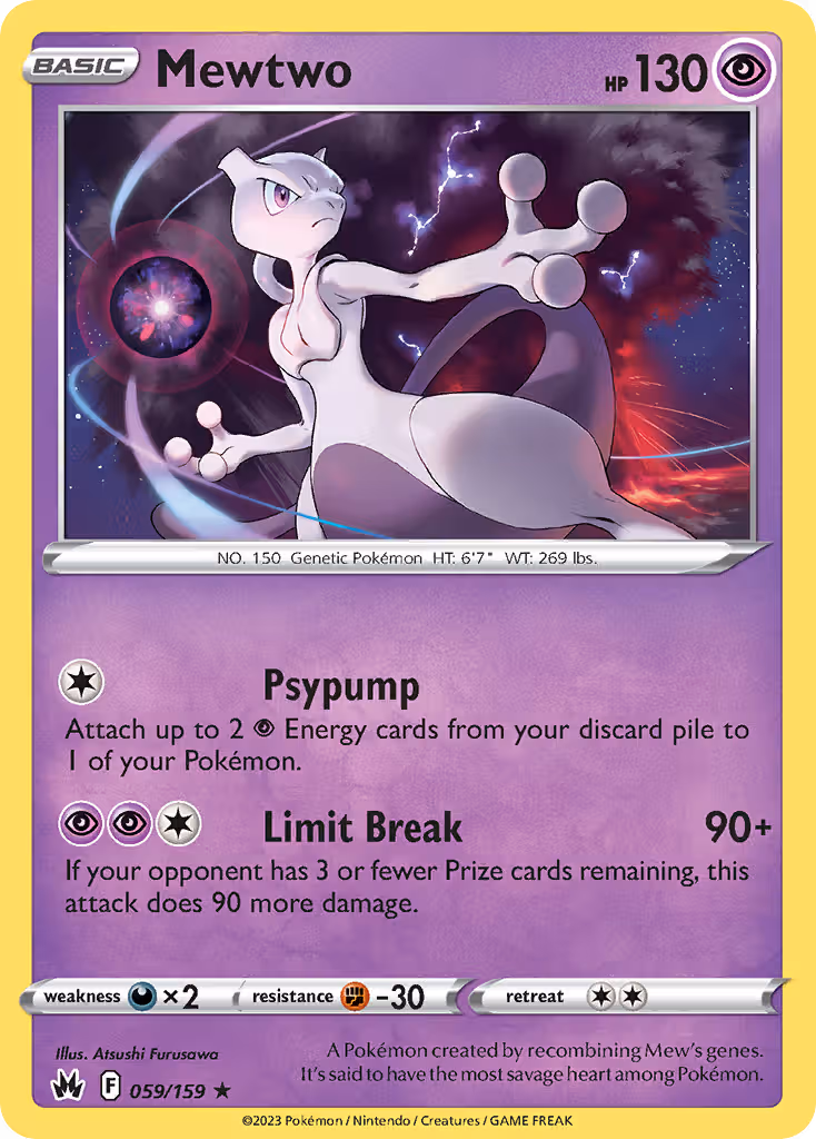 Mewtwo 59/159 Pokemon card