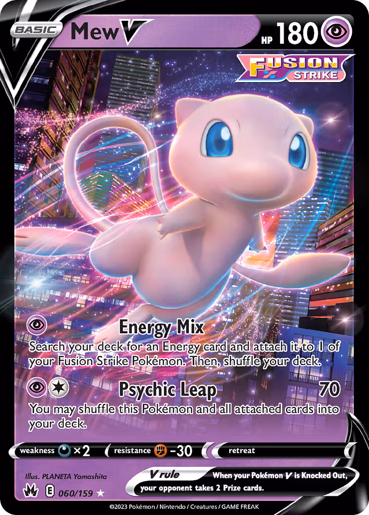 Mew V 60/159 Pokemon card