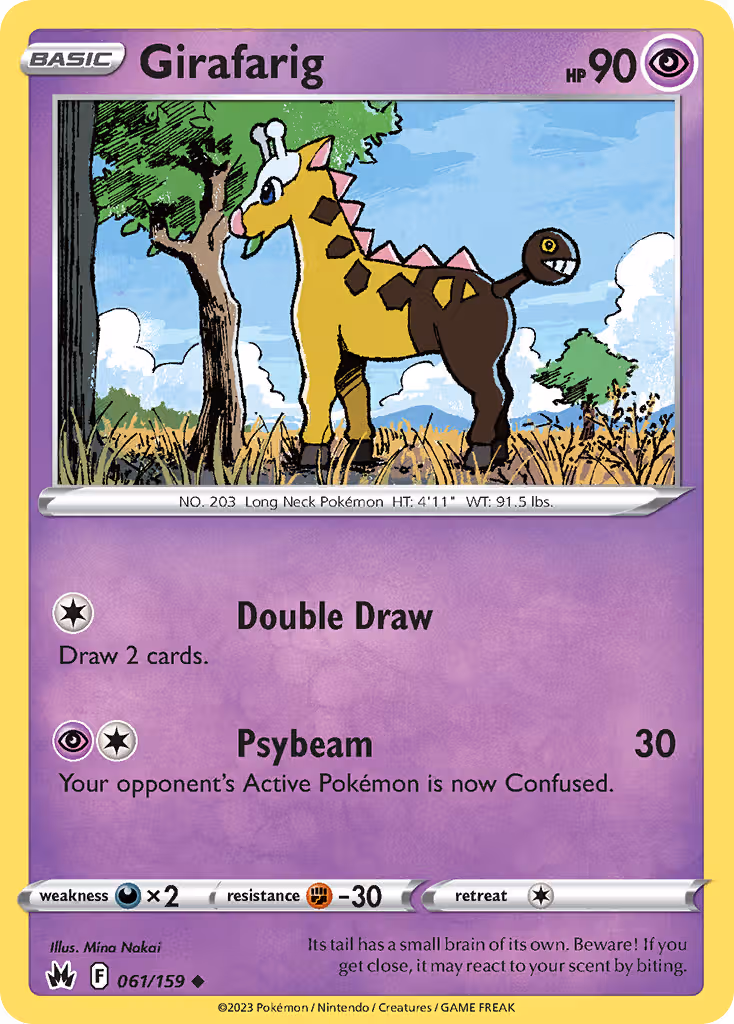 Girafarig 61/159 Pokemon card