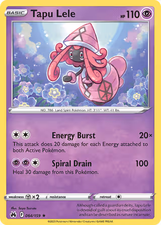 Tapu Lele 64/159 Pokemon card