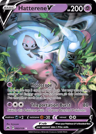 Hatterene V 65/159 Pokemon card