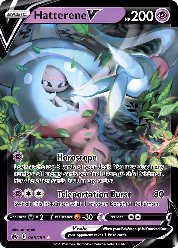 Hatterene V 65/159 Pokemon card