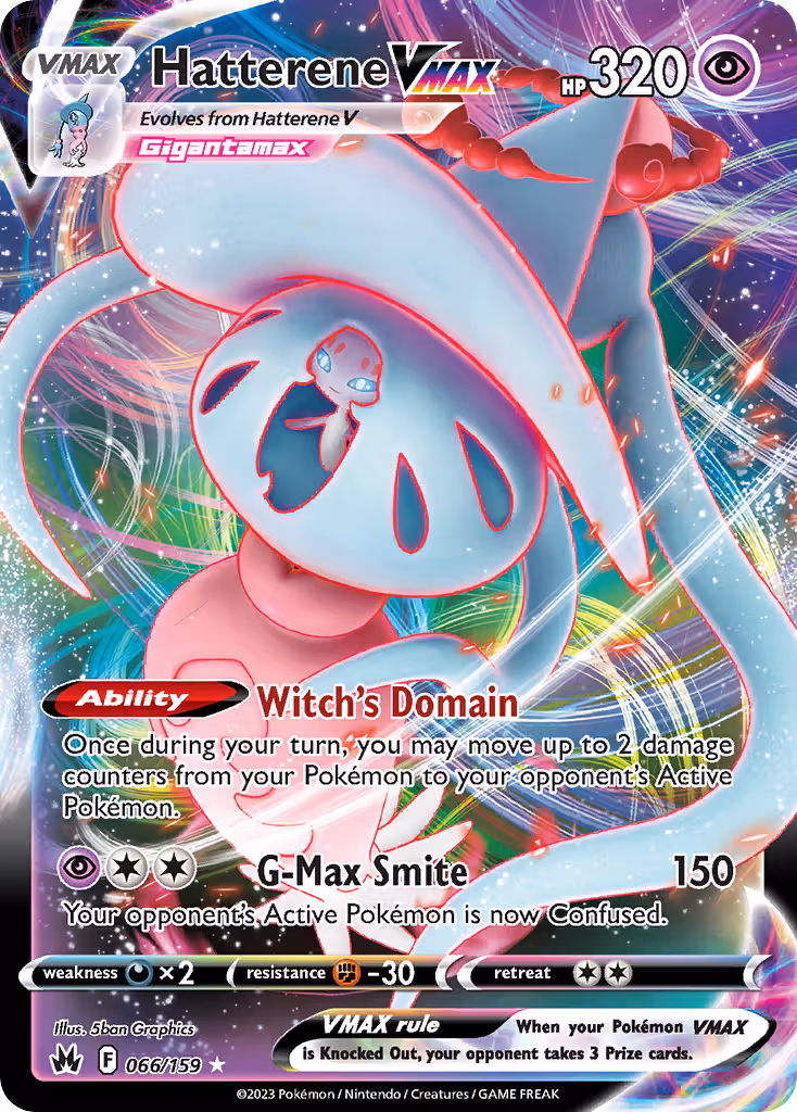 Hatterene VMAX 66/159 Pokemon card