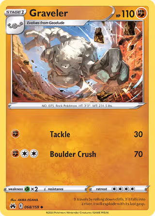 Graveler 68/159 Pokemon card