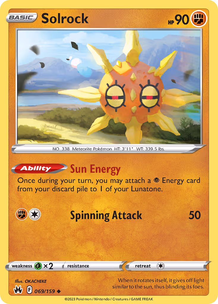 Solrock 69/159 Pokemon card