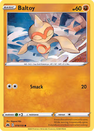 Baltoy 70/159 Pokemon card