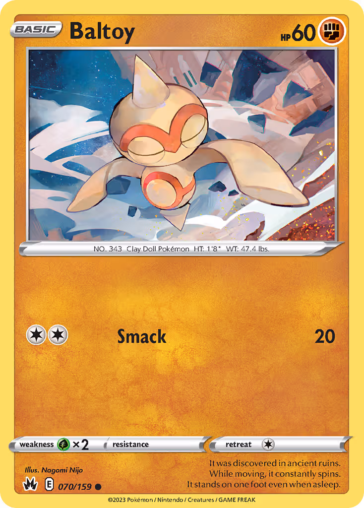Baltoy 70/159 Pokemon card