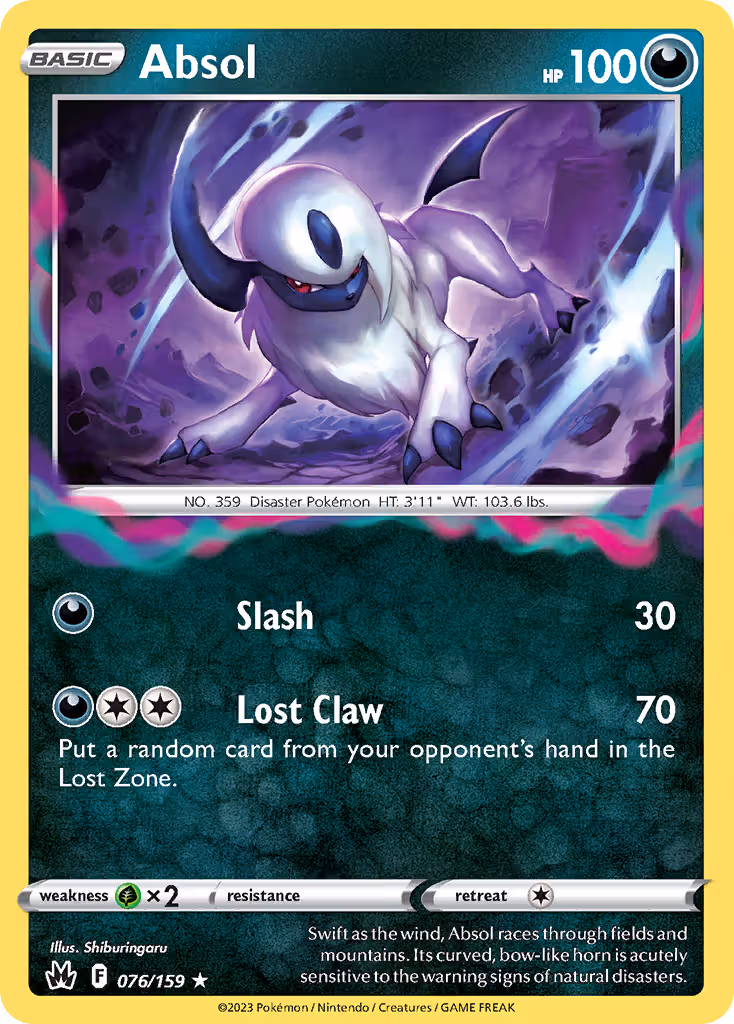 Absol 76/159 Pokemon card