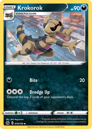 Krokorok 79/159 Pokemon card