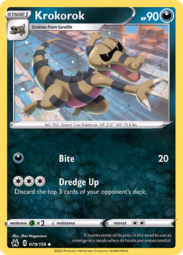 Krokorok 79/159 Pokemon card