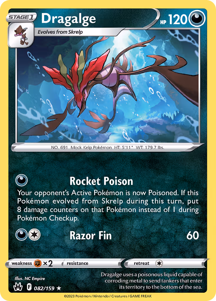 Dragalge 82/159 Pokemon card