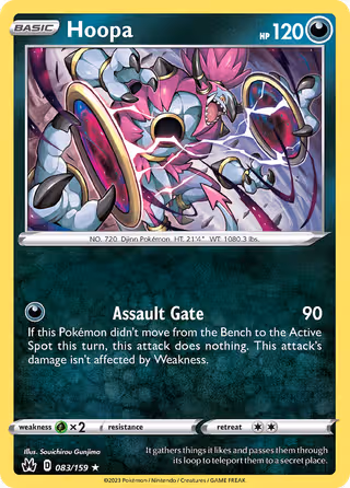 Hoopa 83/159 Pokemon card