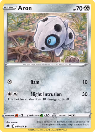 Aron 87/159 Pokemon card