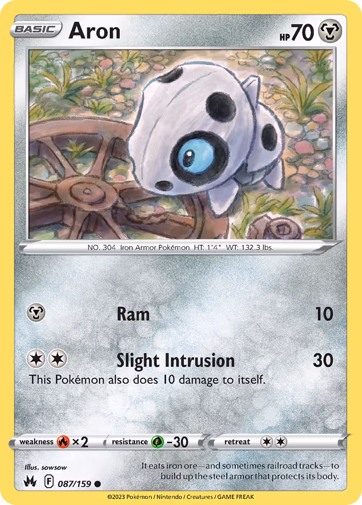 Aron 87/159 Pokemon card