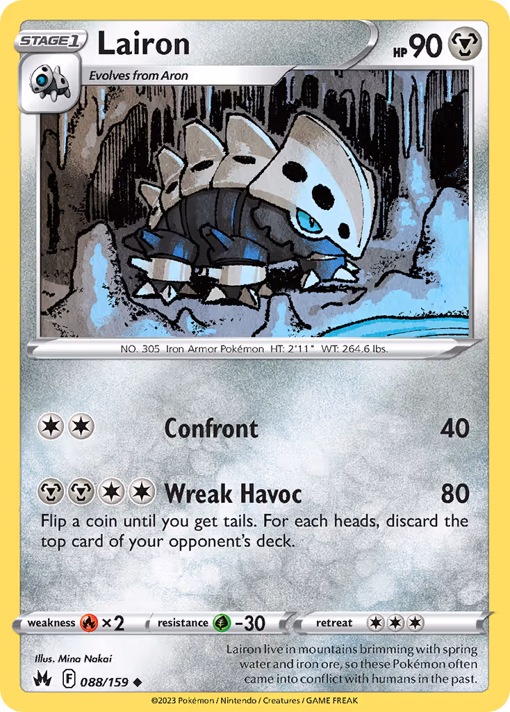 Lairon 88/159 Pokemon card