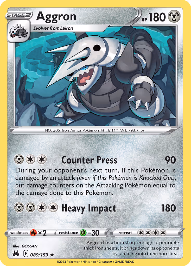 Aggron 89/159 Pokemon card