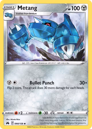 Metang 90/159 Pokemon card