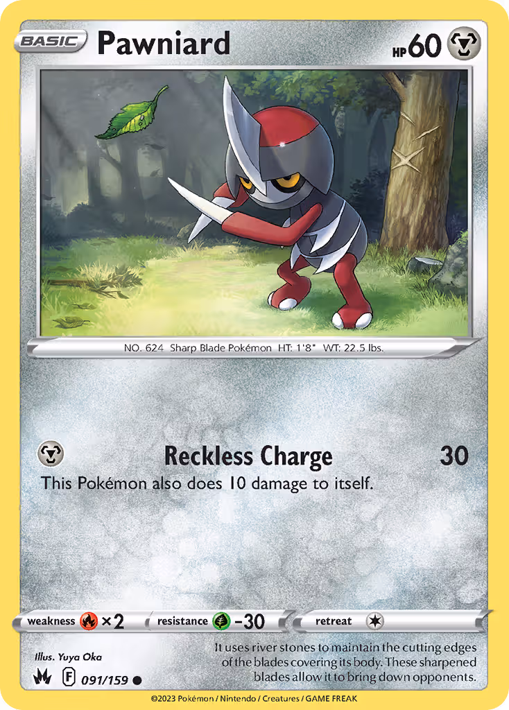 Pawniard 91/159 Pokemon card