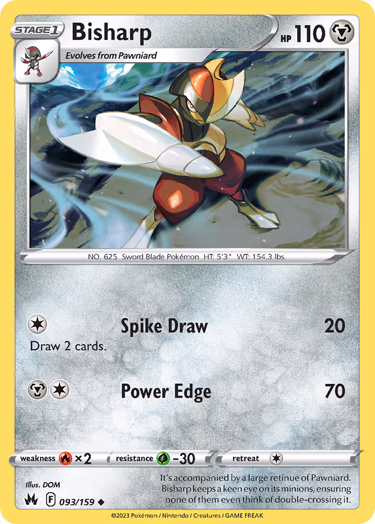Bisharp 93/159 Pokemon card