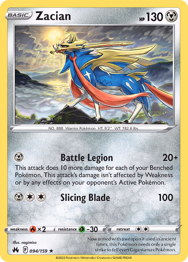 Zacian 94/159 Pokemon card