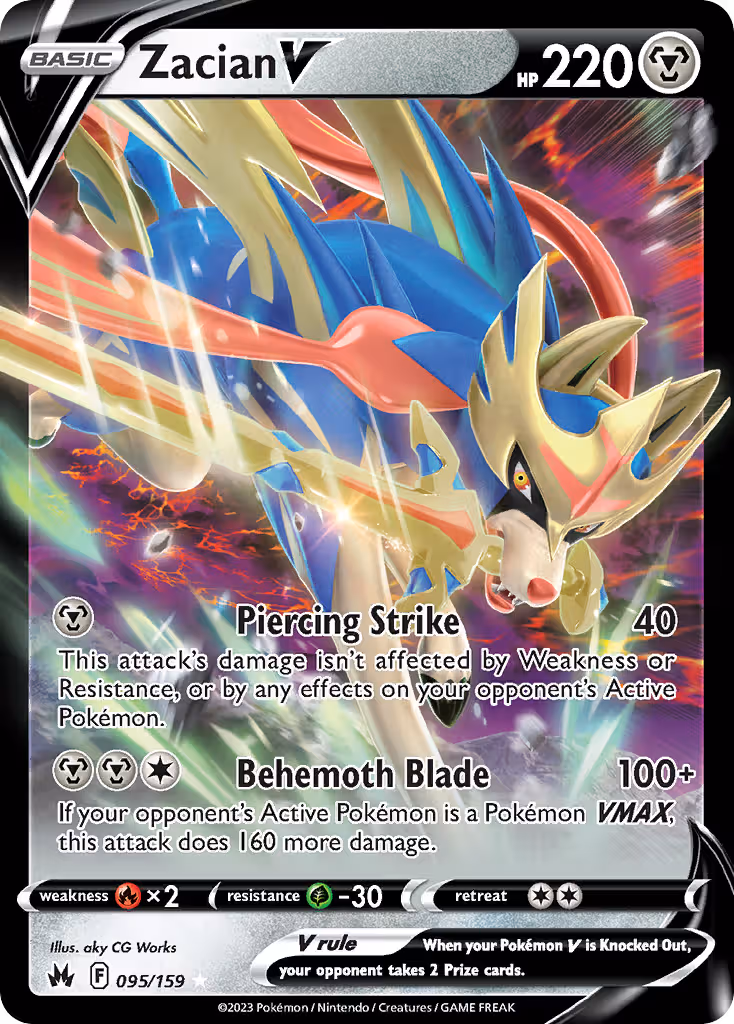 Zacian V 95/159 Pokemon card