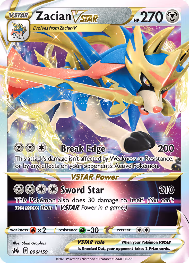 Zacian VSTAR 96/159 Pokemon card