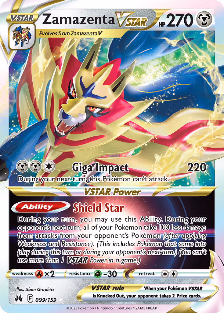 Zamazenta VSTAR 99/159 Pokemon card