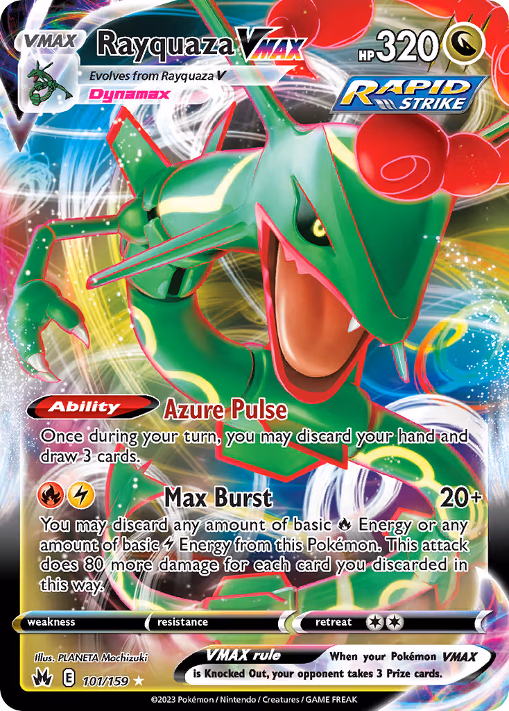 Rayquaza VMAX 101/159 Pokemon card