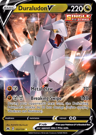 Duraludon V 103/159 Pokemon card