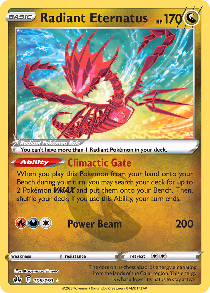 Radiant Eternatus 105/159 Pokemon card