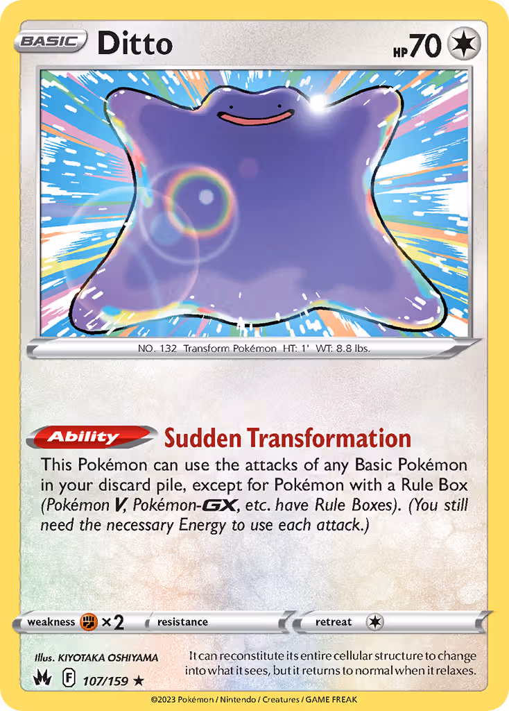 Ditto 107/159 Pokemon card