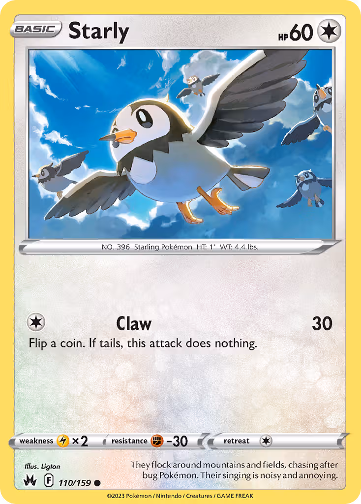 Starly 110/159 Pokemon card
