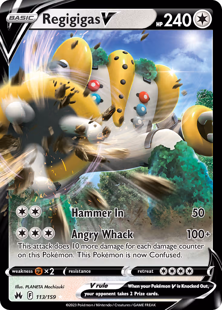 Regigigas V 113/159 Pokemon card