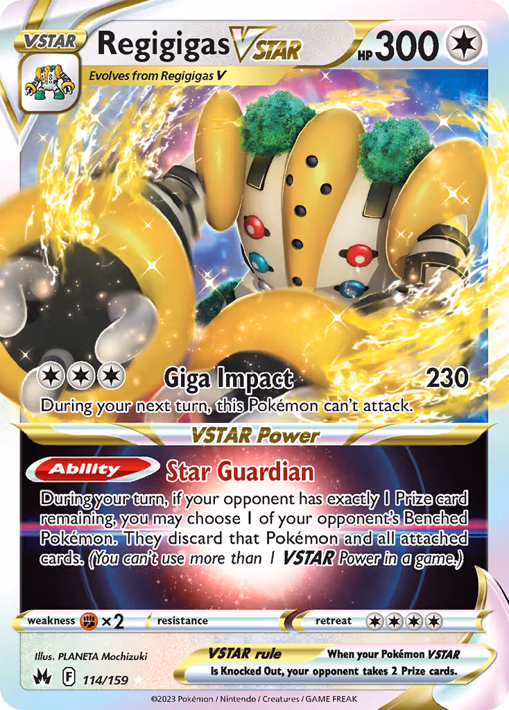 Regigigas VSTAR 114/159 Pokemon card