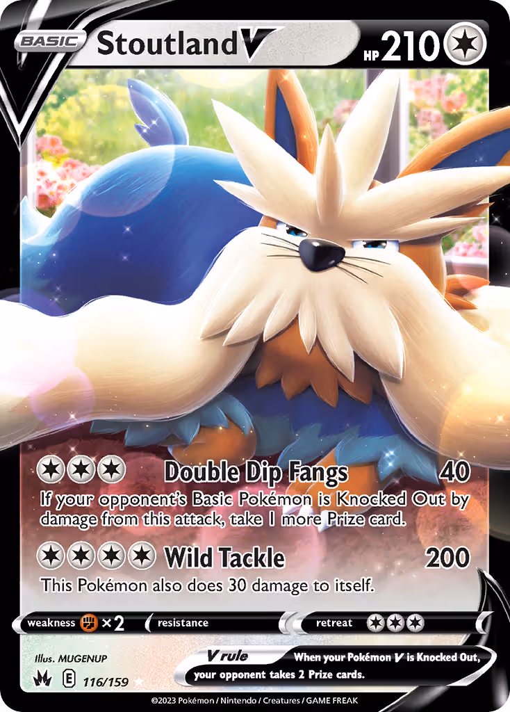 Stoutland V 116/159 Pokemon card