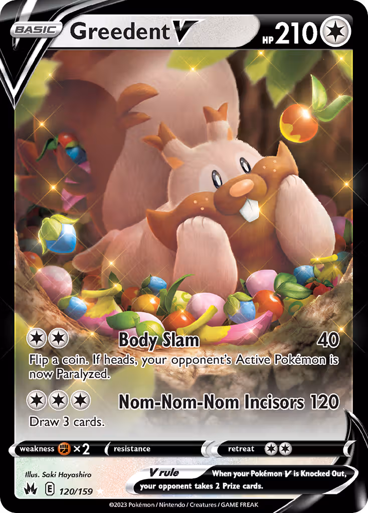 Greedent V 120/159 Pokemon card