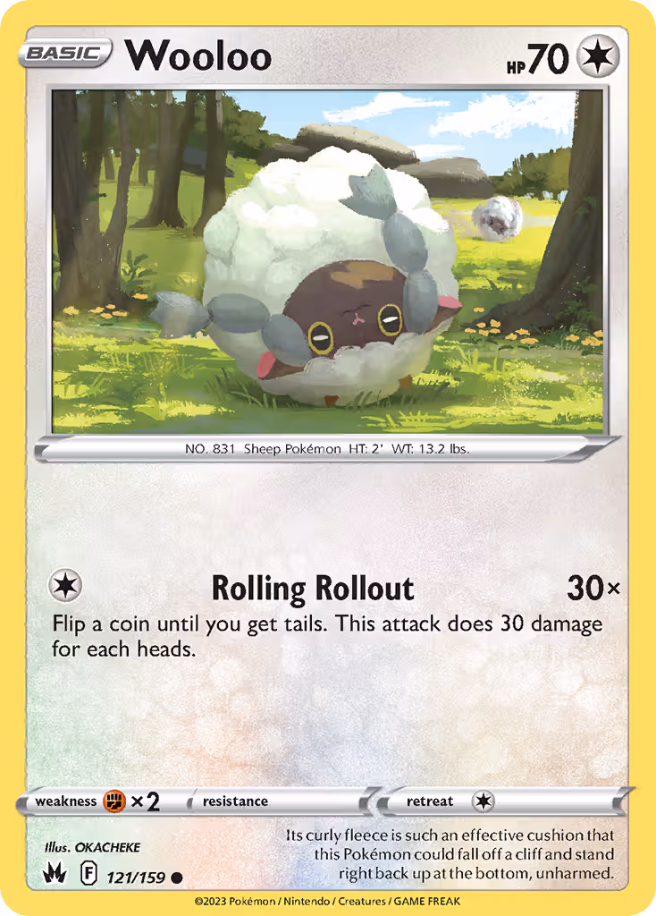 Wooloo 121/159 Pokemon card