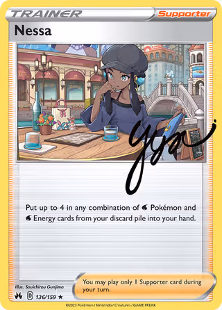 Nessa 136/159 Pokemon card