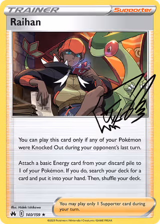 Raihan 140/159 Pokemon card