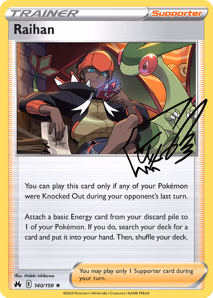 Raihan 140/159 Pokemon card