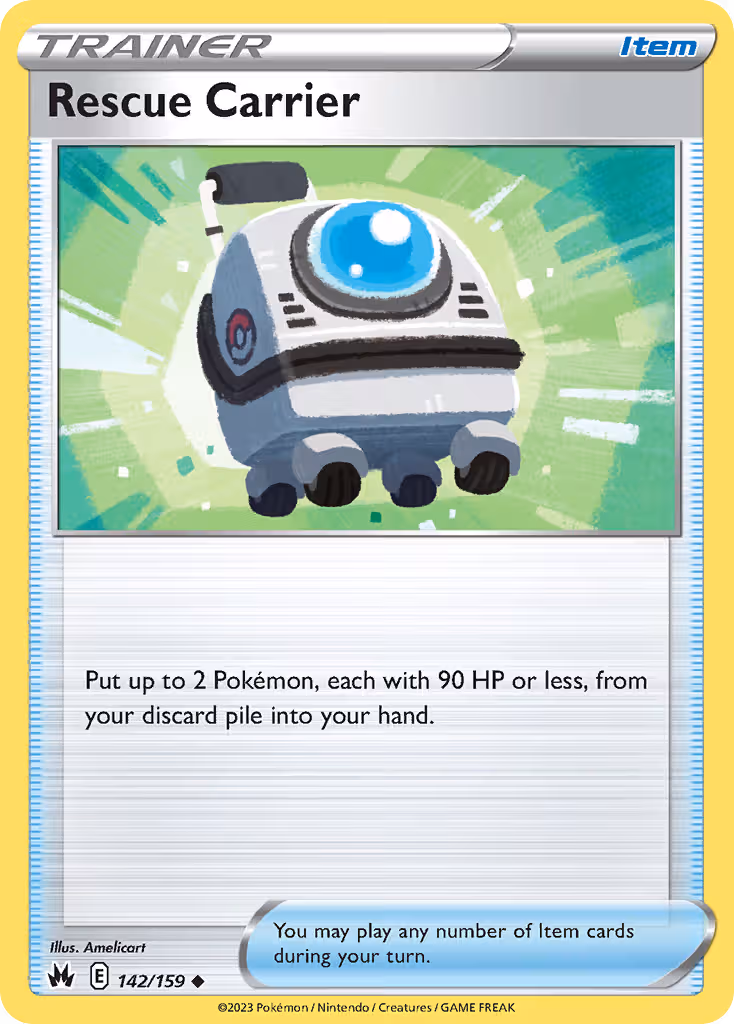 Rescue Carrier 142/159 Pokemon card