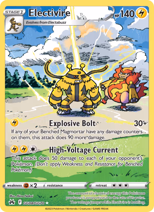 Electivire GG08 Pokemon card