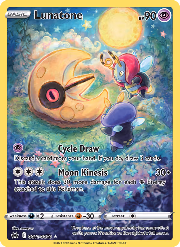 Lunatone GG11 Pokemon card