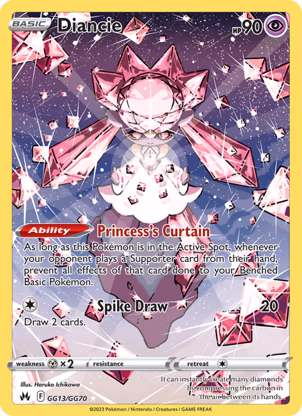 Diancie GG13 Pokemon card