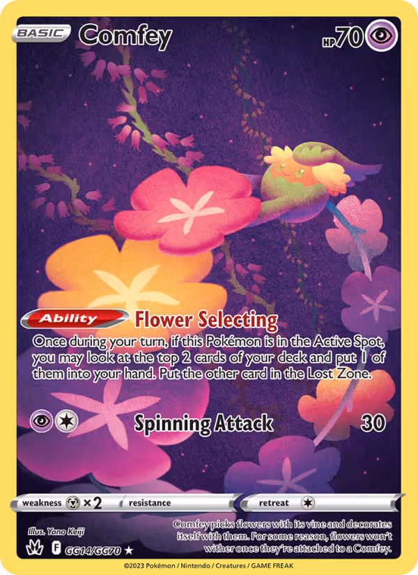 Comfey GG14 Pokemon card