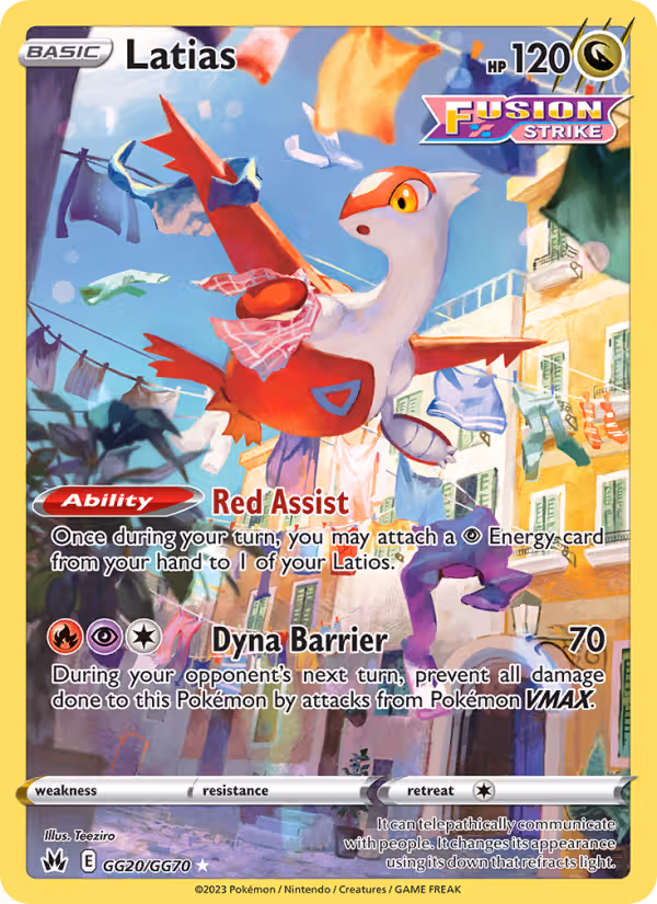 Latias GG20 Pokemon card